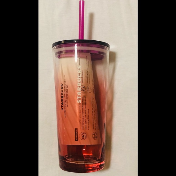 🌸STARBUCKS ROSE 16 oz. OMBRÉ GLASS TUMBLER